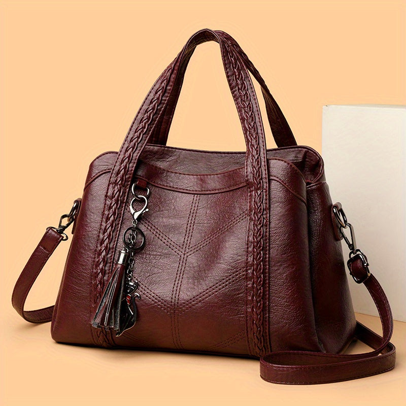 Adriana’s Classic Allure | Timeless Leather Handbag