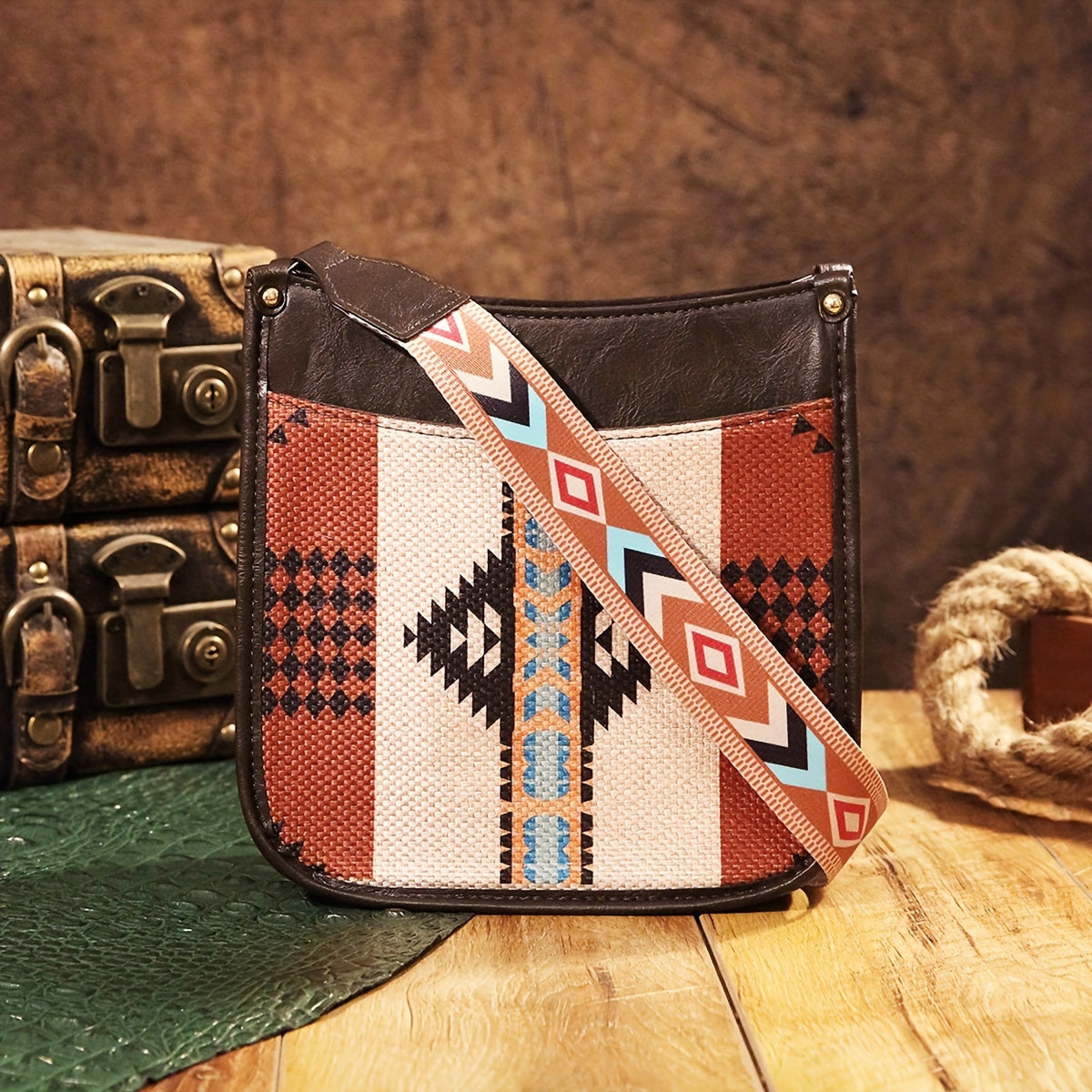 Aria’s Nomadic Spirit | Woven Leather Crossbody Bag