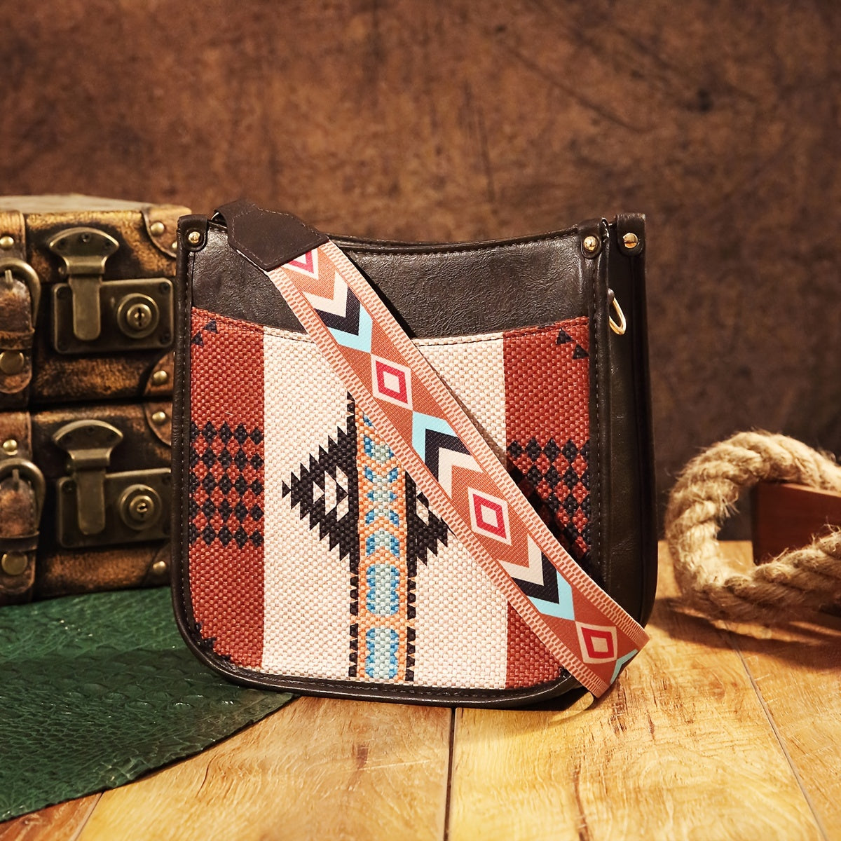 Aria’s Nomadic Spirit | Woven Leather Crossbody Bag
